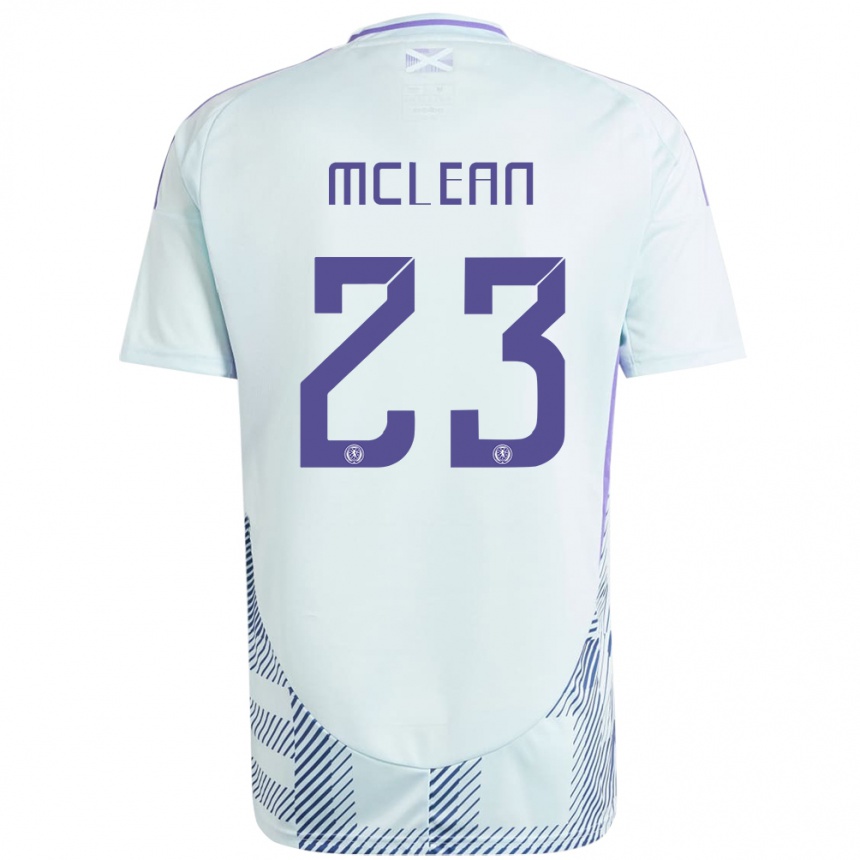 Kids Football Scotland Kenny Mclean #23 Light Mint Blue Away Jersey 24-26 T-Shirt Australia