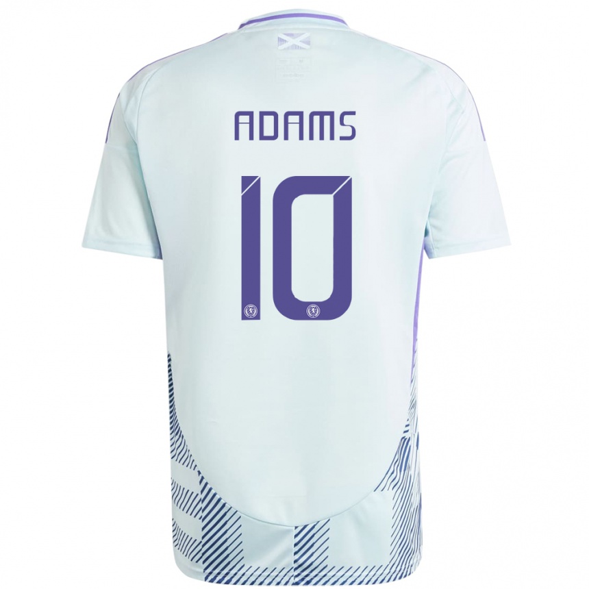 Kids Football Scotland Ché Adams #10 Light Mint Blue Away Jersey 24-26 T-Shirt Australia