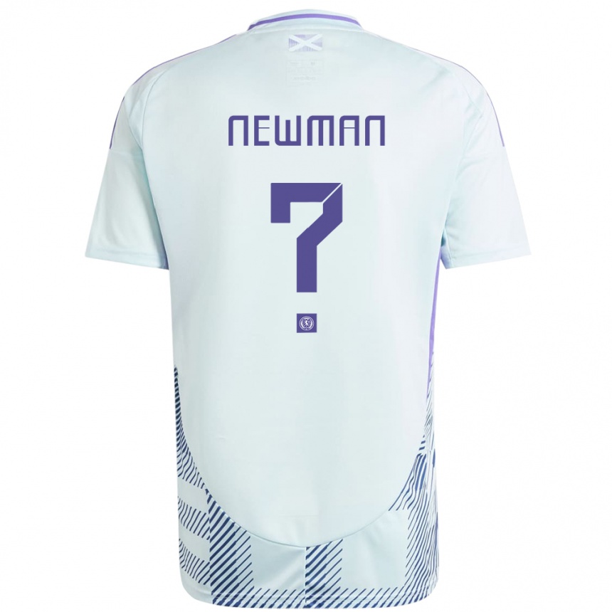 Kids Football Scotland Jack Newman #0 Light Mint Blue Away Jersey 24-26 T-Shirt Australia