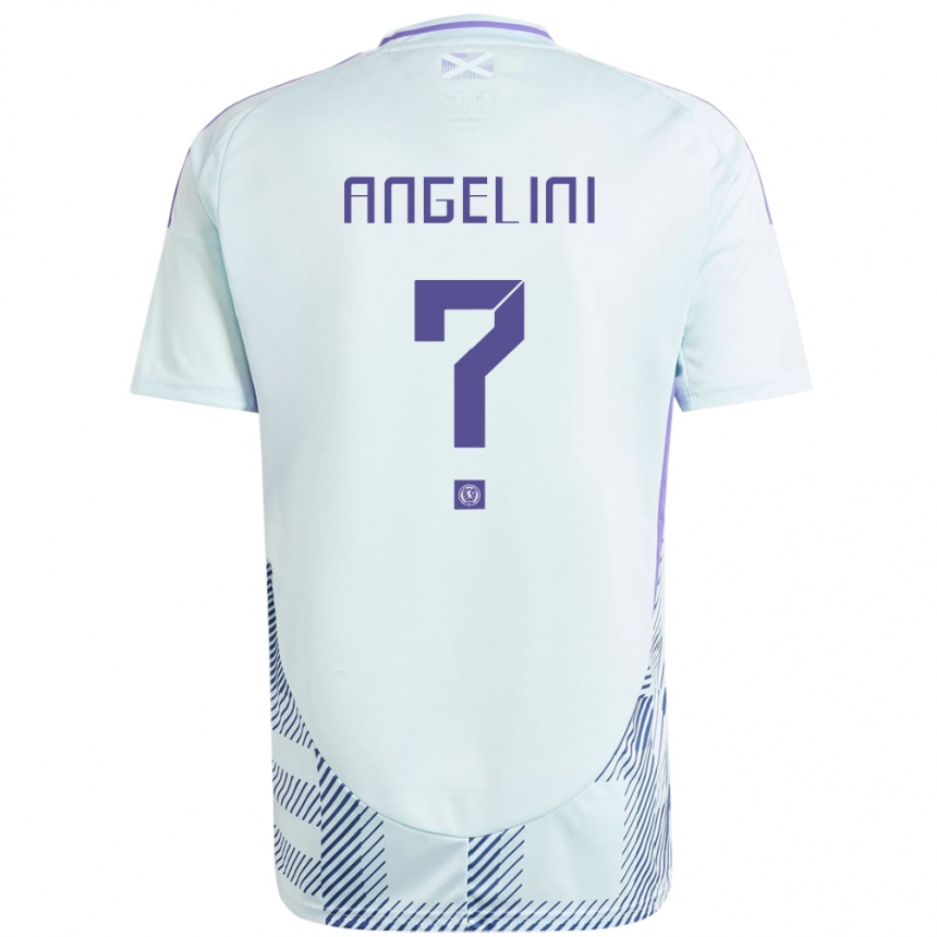 Kids Football Scotland Vincent Angelini #0 Light Mint Blue Away Jersey 24-26 T-Shirt Australia