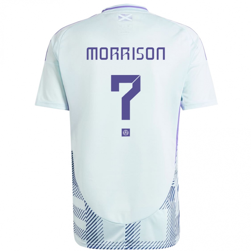 Kids Football Scotland Liam Morrison #0 Light Mint Blue Away Jersey 24-26 T-Shirt Australia