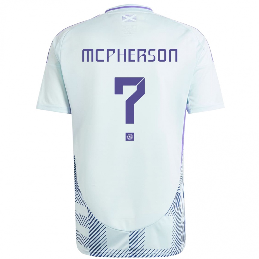 Kids Football Scotland Ben Mcpherson #0 Light Mint Blue Away Jersey 24-26 T-Shirt Australia