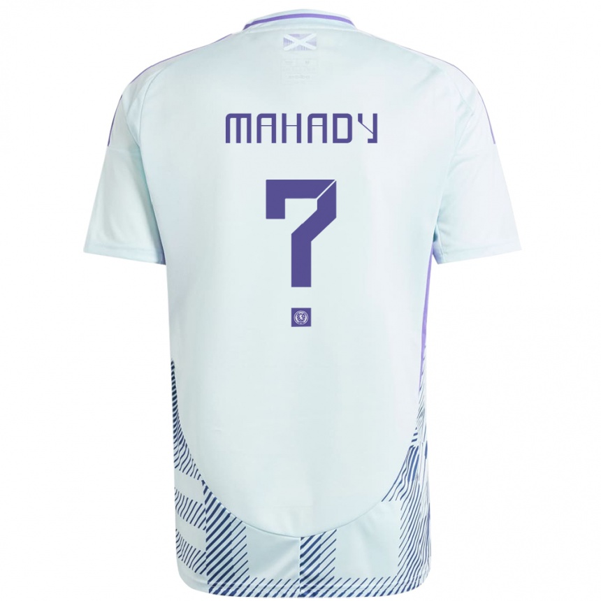 Kids Football Scotland Rory Mahady #0 Light Mint Blue Away Jersey 24-26 T-Shirt Australia