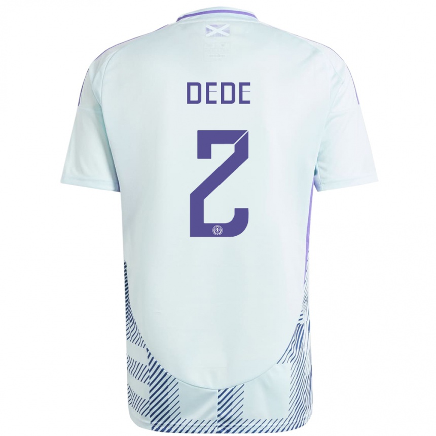 Kids Football Scotland Josh Dede #2 Light Mint Blue Away Jersey 24-26 T-Shirt Australia