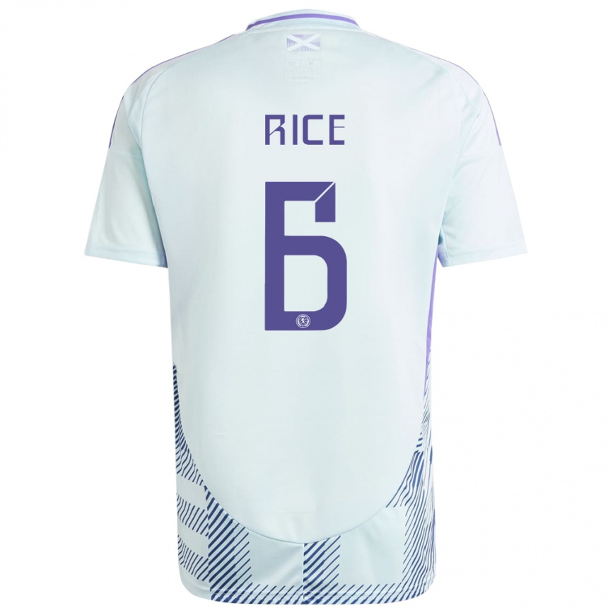 Kids Football Scotland Bailey Rice #6 Light Mint Blue Away Jersey 24-26 T-Shirt Australia