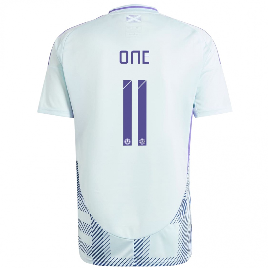 Kids Football Scotland Ryan Oné #11 Light Mint Blue Away Jersey 24-26 T-Shirt Australia