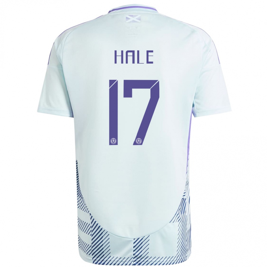 Kids Football Scotland Finlay Hale #17 Light Mint Blue Away Jersey 24-26 T-Shirt Australia