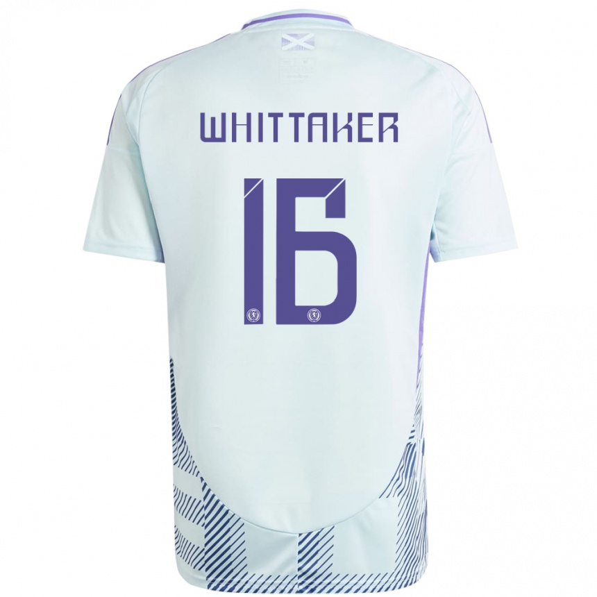 Kids Football Scotland Rory Whittaker #16 Light Mint Blue Away Jersey 24-26 T-Shirt Australia