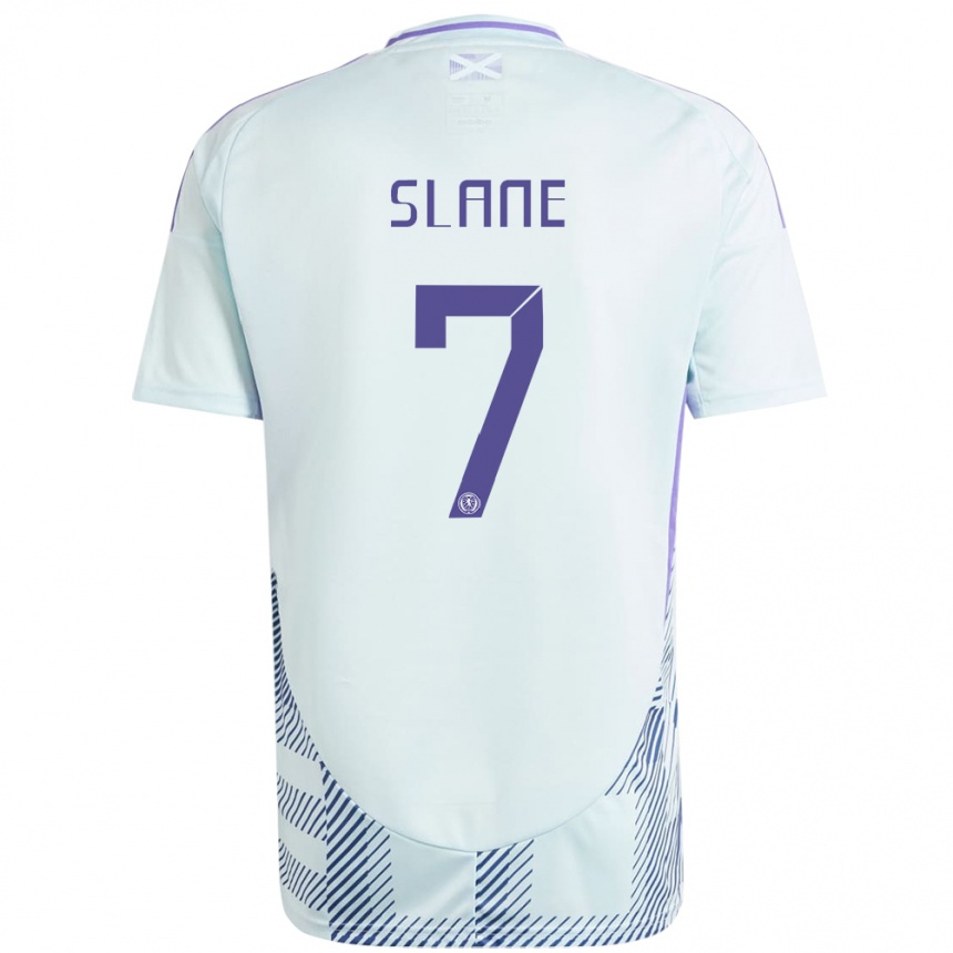 Kids Football Scotland Paul Slane #7 Light Mint Blue Away Jersey 24-26 T-Shirt Australia