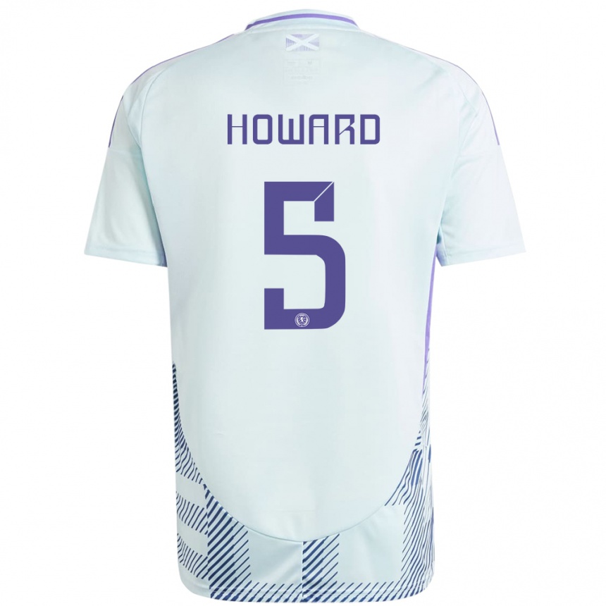 Kids Football Scotland Sophie Howard #5 Light Mint Blue Away Jersey 24-26 T-Shirt Australia