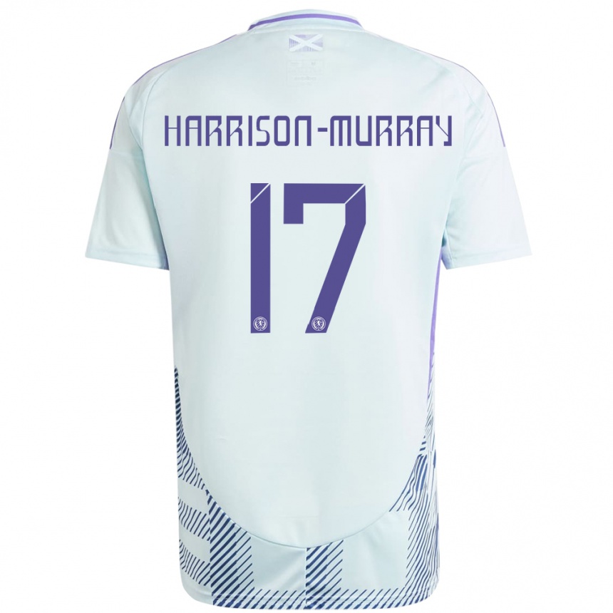 Kids Football Scotland Christie Harrison-Murray #17 Light Mint Blue Away Jersey 24-26 T-Shirt Australia