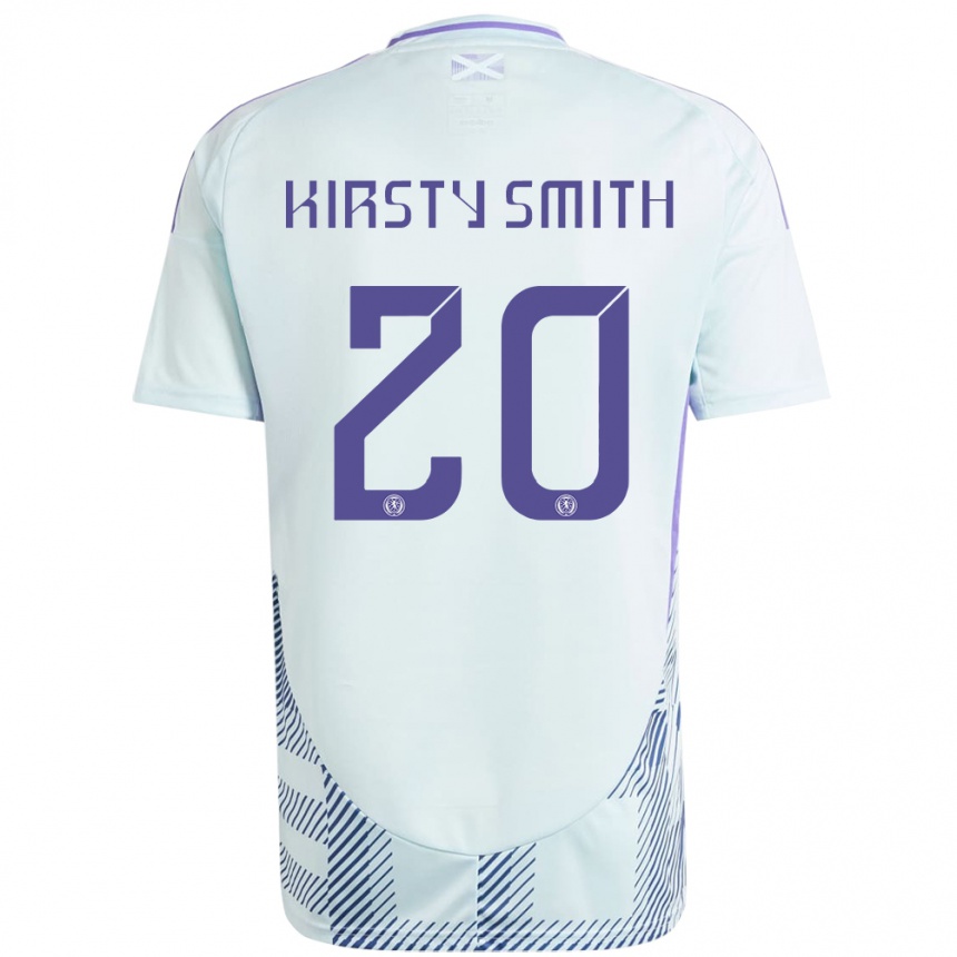 Kids Football Scotland Kirsty Smith #20 Light Mint Blue Away Jersey 24-26 T-Shirt Australia