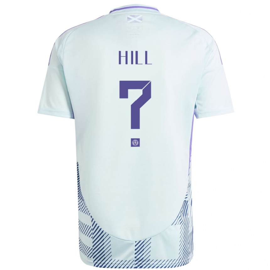 Kids Football Scotland Kathryn Hill #0 Light Mint Blue Away Jersey 24-26 T-Shirt Australia