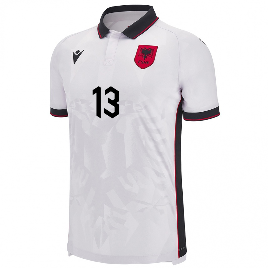 Kids Football Albania Fabjan Perndreca #13 White Away Jersey 24-26 T-Shirt Australia