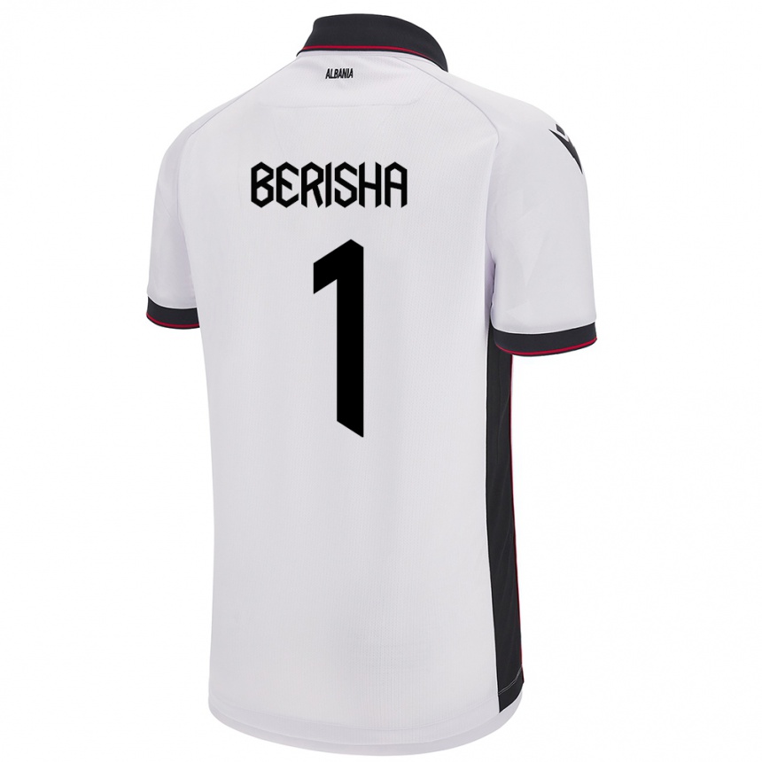 Kids Football Albania Etrit Berisha #1 White Away Jersey 24-26 T-Shirt Australia