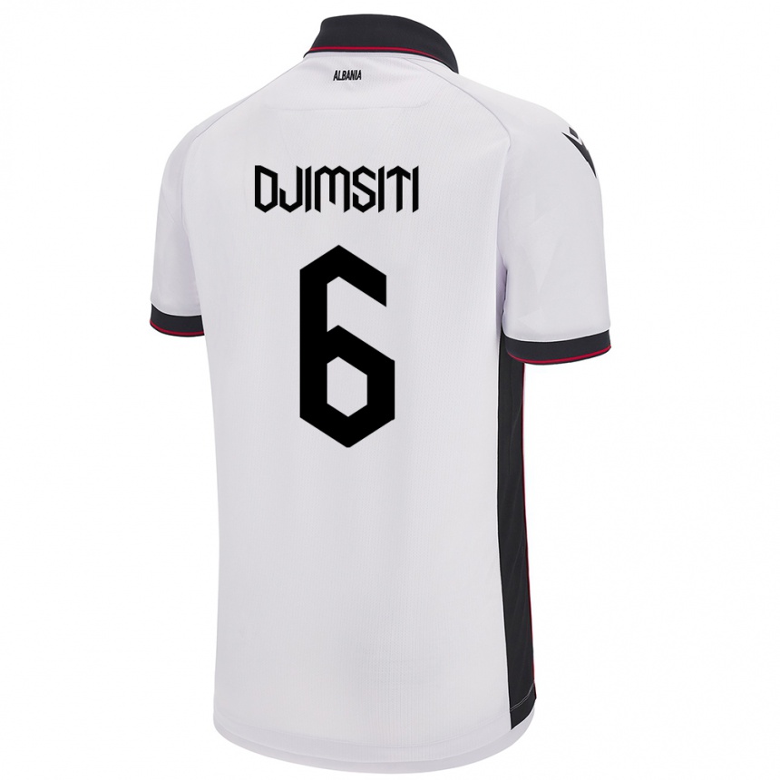 Kids Football Albania Berat Djimsiti #6 White Away Jersey 24-26 T-Shirt Australia