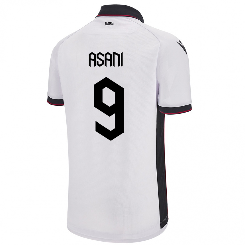 Kids Football Albania Jasir Asani #9 White Away Jersey 24-26 T-Shirt Australia