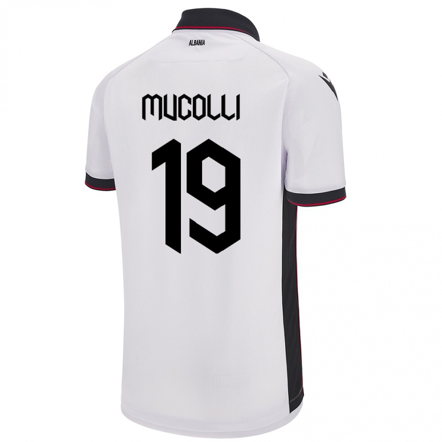 Kids Football Albania Arbnor Mucolli #19 White Away Jersey 24-26 T-Shirt Australia