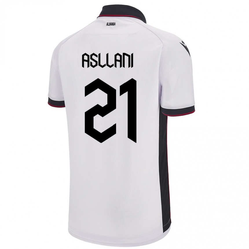 Kids Football Albania Kristjan Asllani #21 White Away Jersey 24-26 T-Shirt Australia