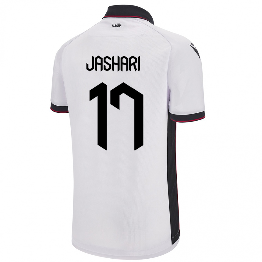 Kids Football Albania Elion Jashari #17 White Away Jersey 24-26 T-Shirt Australia