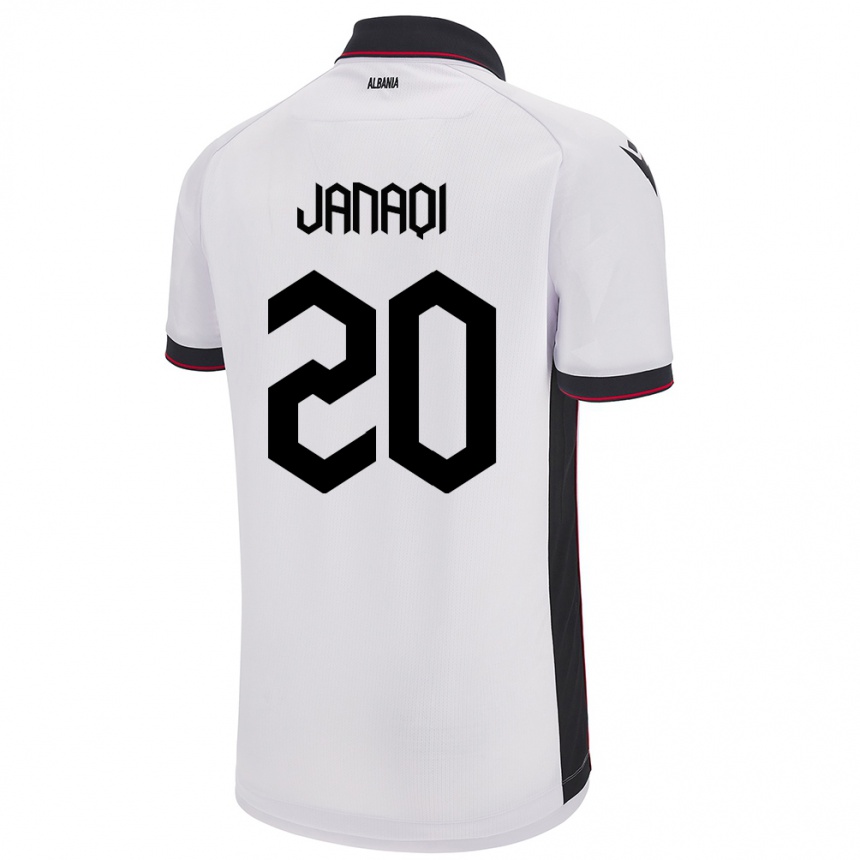 Kids Football Albania Dejvid Janaqi #20 White Away Jersey 24-26 T-Shirt Australia