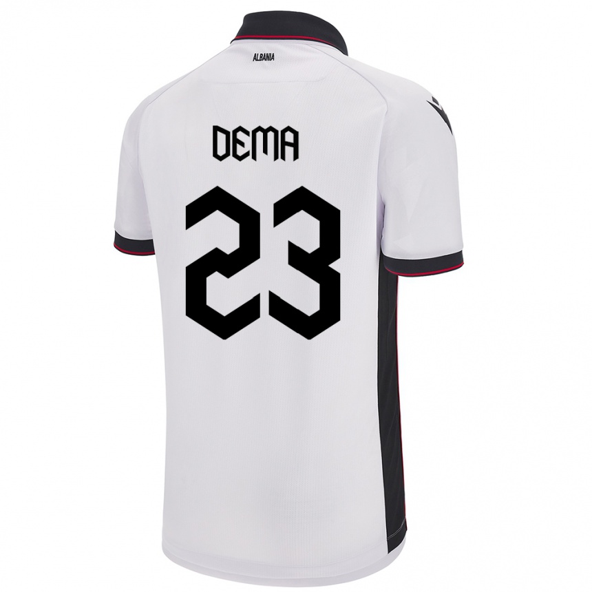 Kids Football Albania Endri Dema #23 White Away Jersey 24-26 T-Shirt Australia