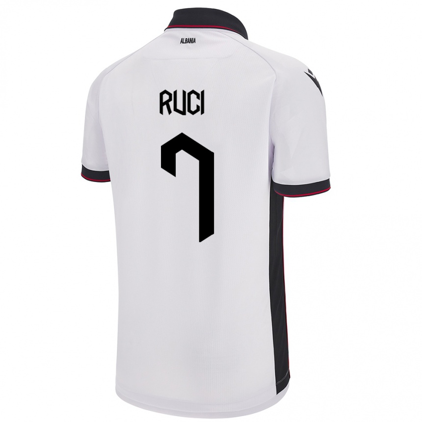 Kids Football Albania Flamur Ruci #7 White Away Jersey 24-26 T-Shirt Australia