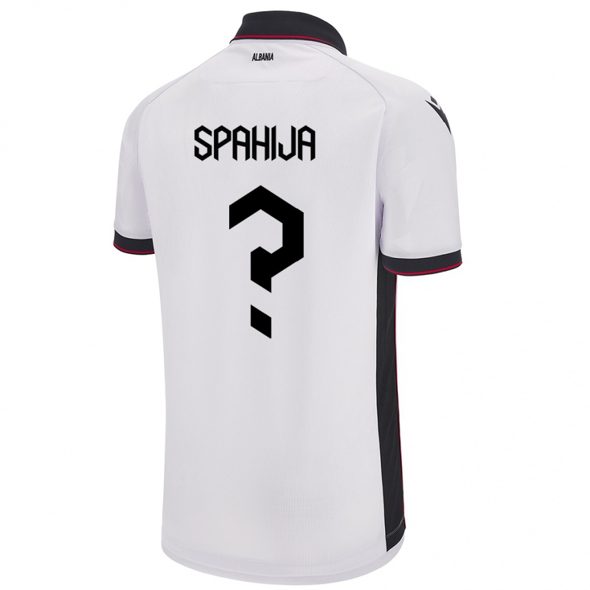 Kids Football Albania Flori Spahija #0 White Away Jersey 24-26 T-Shirt Australia