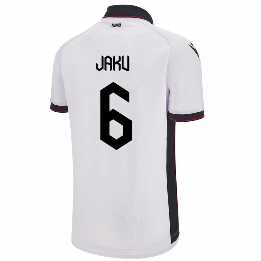 Kids Football Albania Jordi Jaku #6 White Away Jersey 24-26 T-Shirt Australia