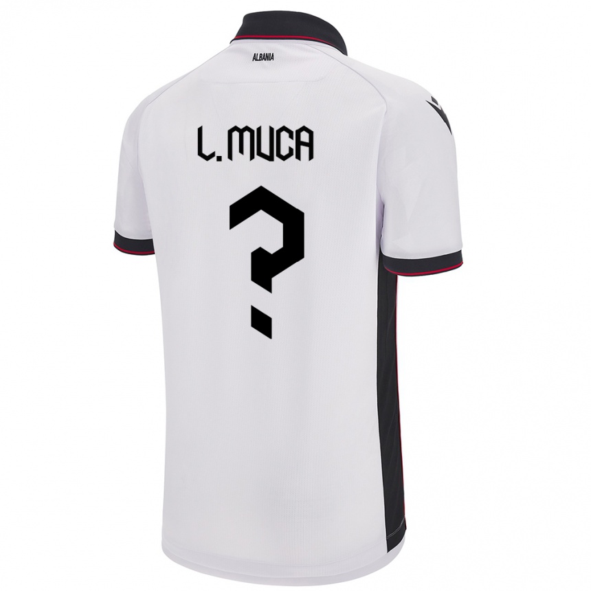 Kids Football Albania Leonard Muca #0 White Away Jersey 24-26 T-Shirt Australia