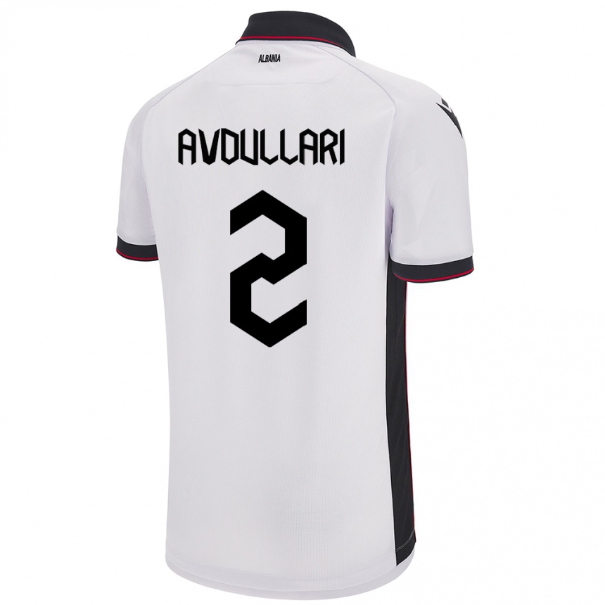 Kids Football Albania Davide Avdullari #2 White Away Jersey 24-26 T-Shirt Australia