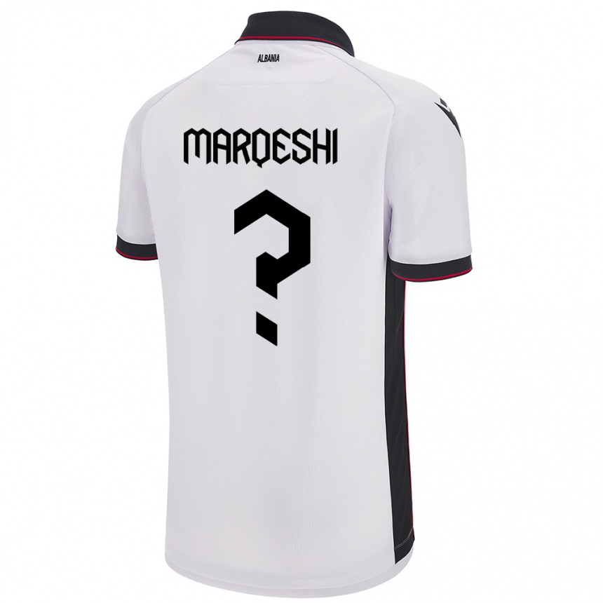 Kids Football Albania Ernesto Marqeshi #0 White Away Jersey 24-26 T-Shirt Australia