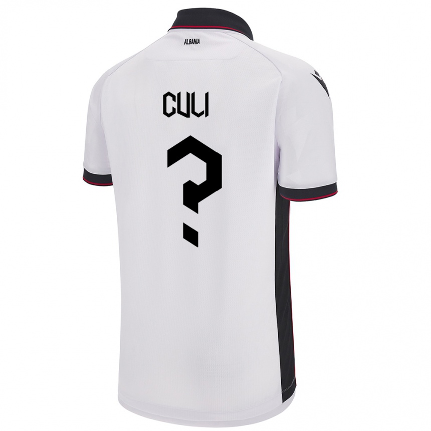 Kids Football Albania Daniel Culi #0 White Away Jersey 24-26 T-Shirt Australia