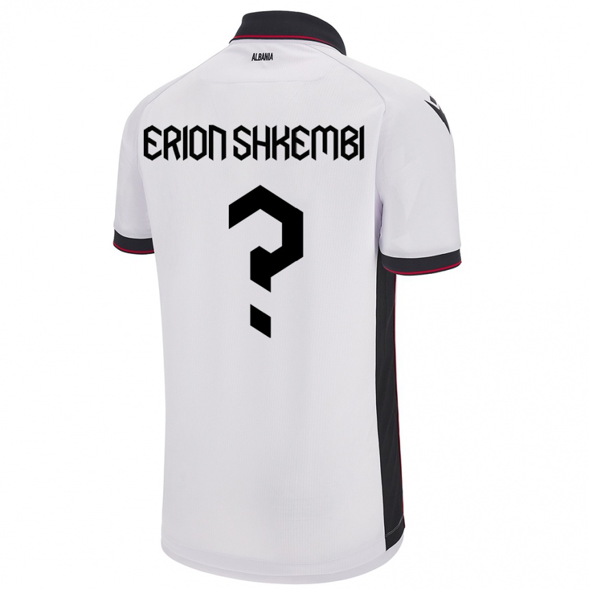 Kids Football Albania Erion Shkembi #0 White Away Jersey 24-26 T-Shirt Australia