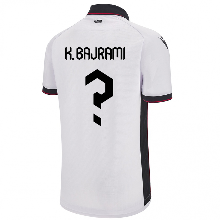 Kids Football Albania Klevi Bajrami #0 White Away Jersey 24-26 T-Shirt Australia