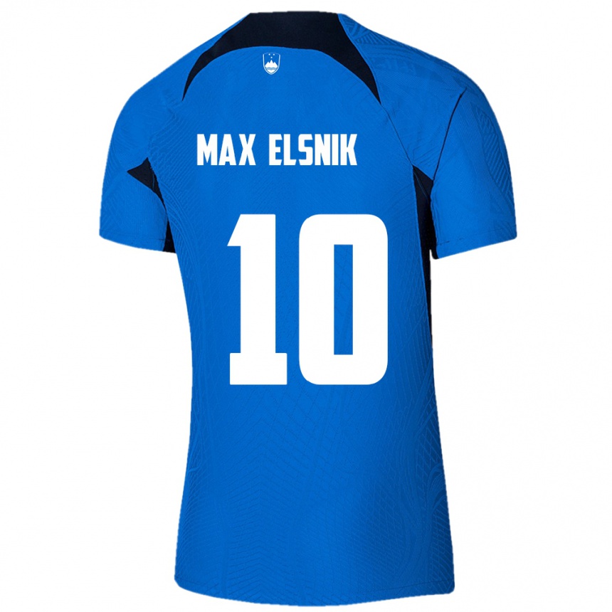 Kids Football Slovenia Timi Max Elsnik #10 Blue Away Jersey 24-26 T-Shirt Australia