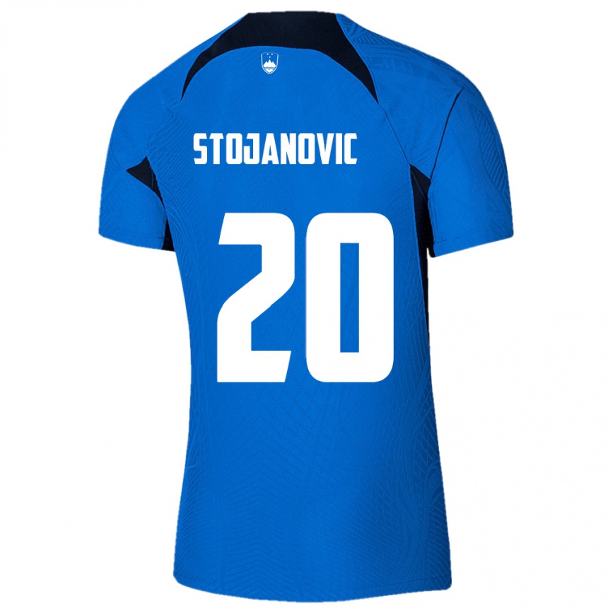 Kids Football Slovenia Petar Stojanović #20 Blue Away Jersey 24-26 T-Shirt Australia