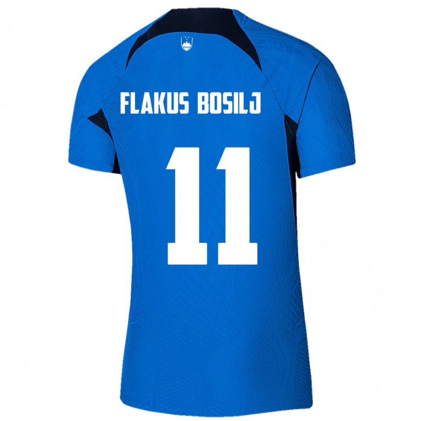 Kids Football Slovenia David Flakus Bosilj #11 Blue Away Jersey 24-26 T-Shirt Australia