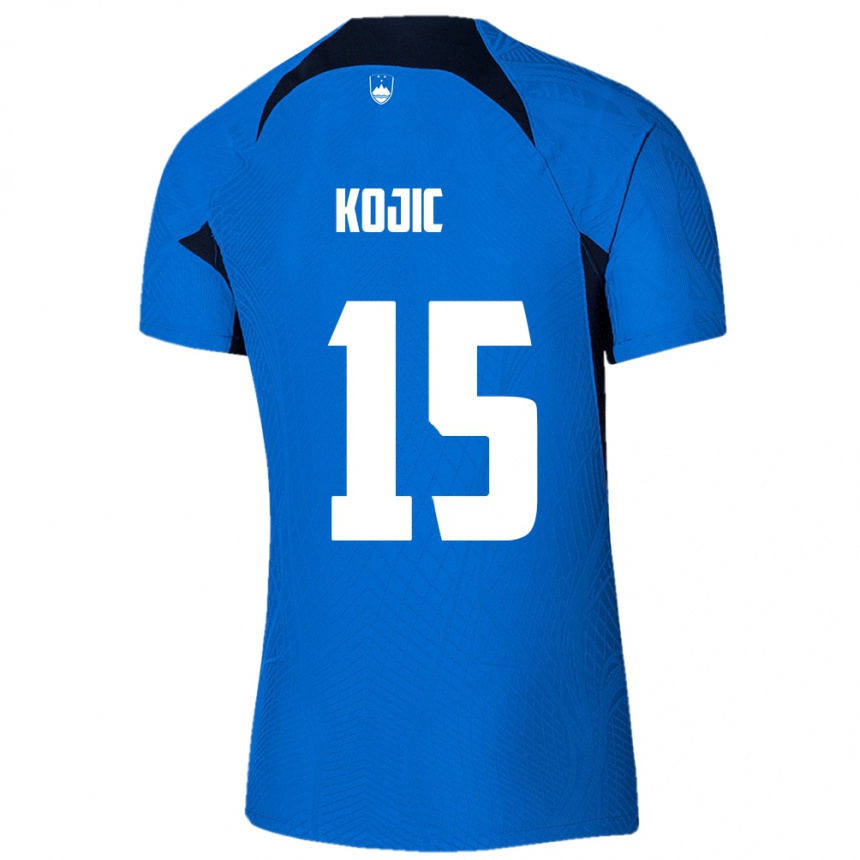 Kids Football Slovenia Dino Kojic #15 Blue Away Jersey 24-26 T-Shirt Australia