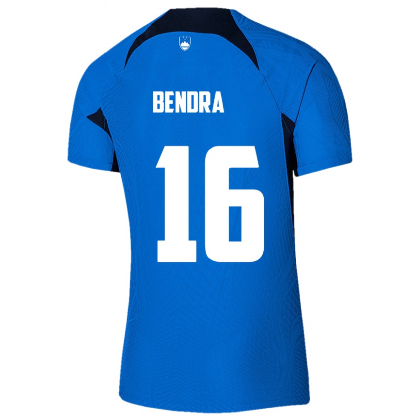 Kids Football Slovenia Kristjan Bendra #16 Blue Away Jersey 24-26 T-Shirt Australia