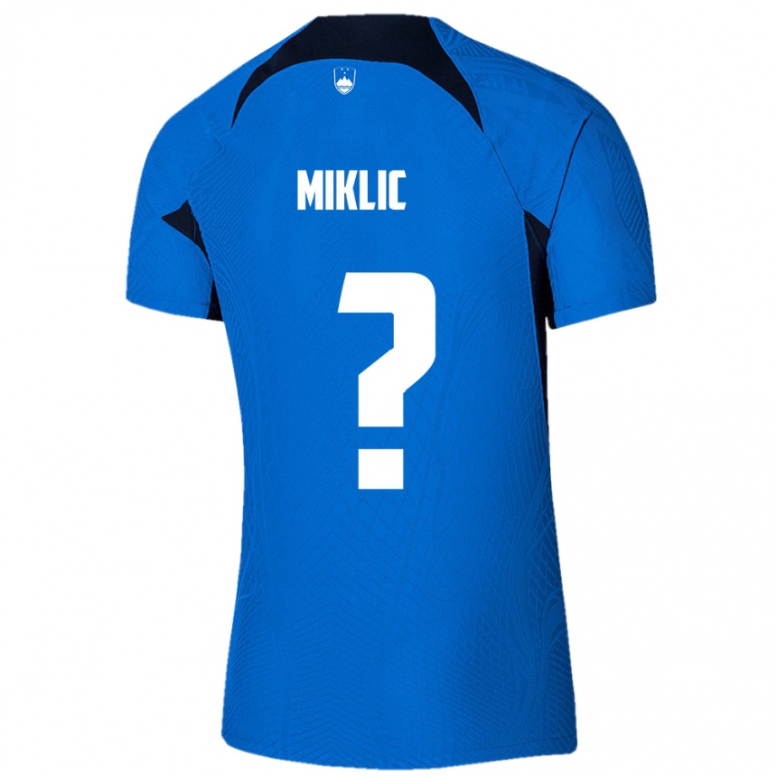 Kids Football Slovenia Andraz Miklic #0 Blue Away Jersey 24-26 T-Shirt Australia