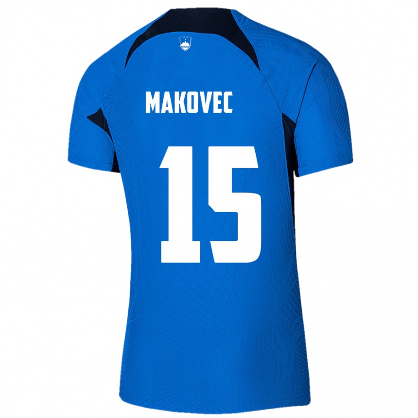 Kids Football Slovenia Sara Makovec #15 Blue Away Jersey 24-26 T-Shirt Australia