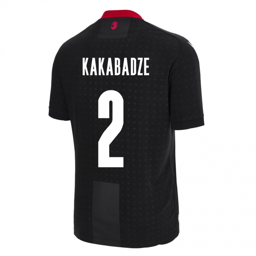 Kids Football Georgia Otar Kakabadze #2 Black Away Jersey 24-26 T-Shirt Australia