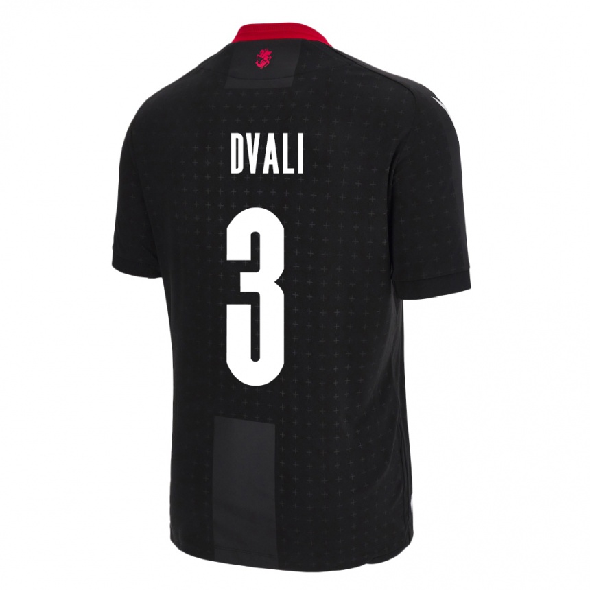 Kids Football Georgia Lasha Dvali #3 Black Away Jersey 24-26 T-Shirt Australia