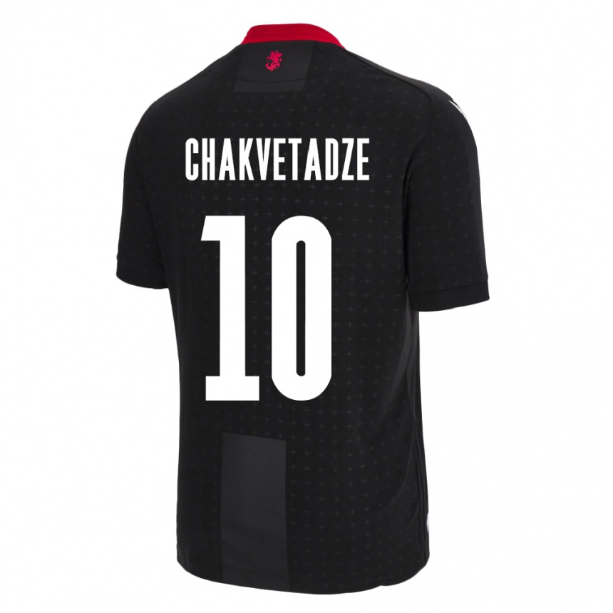 Kids Football Georgia Giorgi Chakvetadze #10 Black Away Jersey 24-26 T-Shirt Australia