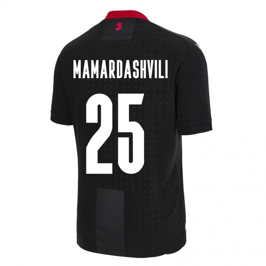 Kids Football Georgia Giorgi Mamardashvili #25 Black Away Jersey 24-26 T-Shirt Australia