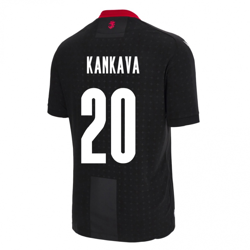 Kids Football Georgia Jaba Kankava #20 Black Away Jersey 24-26 T-Shirt Australia