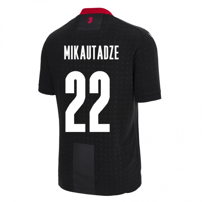 Kids Football Georgia Georges Mikautadze #22 Black Away Jersey 24-26 T-Shirt Australia