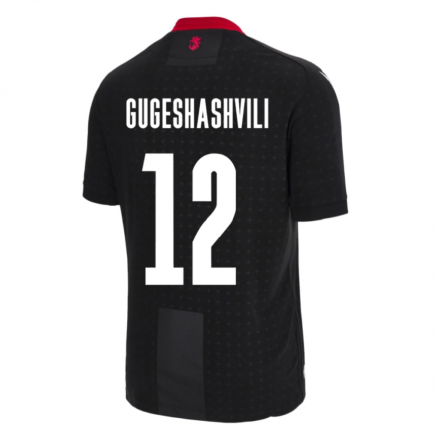 Kids Football Georgia Luka Gugeshashvili #12 Black Away Jersey 24-26 T-Shirt Australia