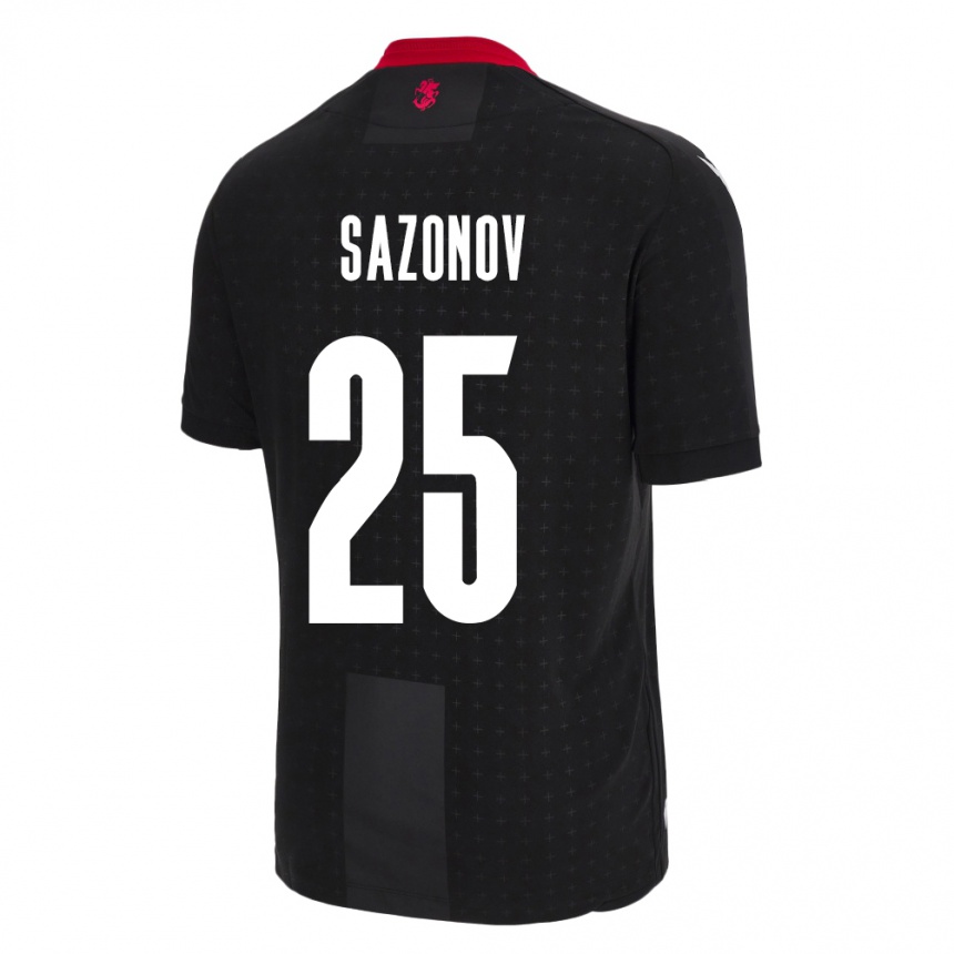 Kids Football Georgia Saba Sazonov #25 Black Away Jersey 24-26 T-Shirt Australia